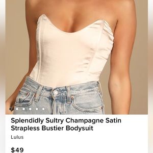 Lulus corset strapless bodysuit